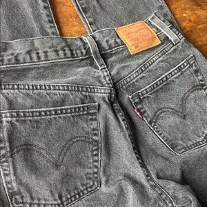 Vintage Levi’s 501 Premium Black/Grey Jeans - High Rise Straight Leg